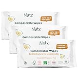 Eco by Naty Unscented Baby Wipes, (3 packs of 56),...