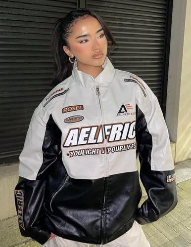 Aelfric Eden Jackets Racer Racket Vintage Graphic Baseball Oversized Jacket Coats Streetwear Casual Comfy Soft Warm Coats4