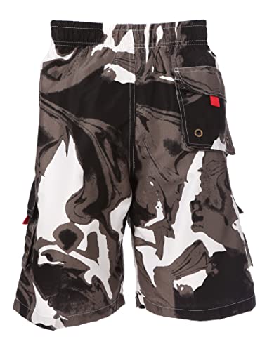 Sakkas Mens Multi Color Wave Design Skate Surf Board Short Swim Trunks2