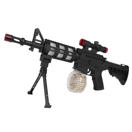 Image of Toyzone Toy Gun | Pretend & Play Gun | Flash Sound | Dynamic Movement | Movable Bullet | Removable Stand & Cassette | Gun for Kids | for 3+ Years (AK 87)