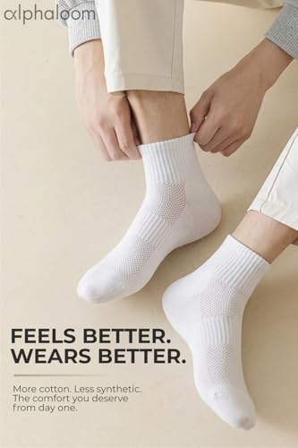 Image of Men's Cotton Rich Ankle Socks Unisex | Soft, Skin Friendly, Terry Cushioned & Breathable | Fits UK 5-11| Combo Packs
