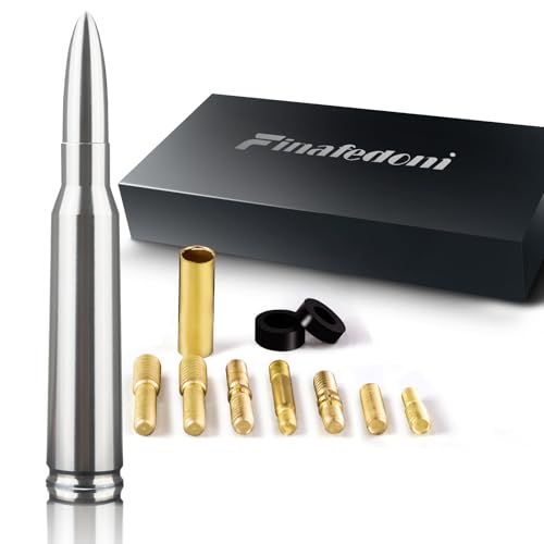 7.8in Chrome Bullet Antenna 50 Cal Car Truck Antenna Truck Accessories Silverado 1500 F150 F250 F350 RAM GMC Sierra Ranger Short Replacement Antena (Chrome 7.8inch)