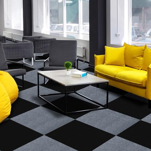 Peel and Stick Carpet Squares 24" x 24", Self Adhesive Non-Slip Carpet Tiles, Peel and Stick Soft Padded Carpet Tiles for Kitchen Bedrooms Indoor Outdoor(20 Tiles/80 sq ft) by SOOKEA - Image 4