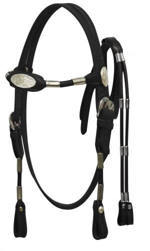 Mini Size Poco Leather Headstall w/Reins