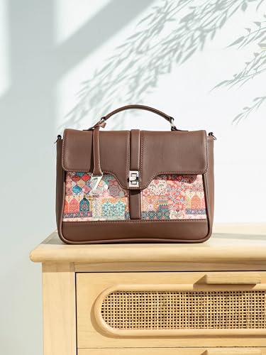 Image of ZOUK | Women's Vegan Leather | Stylish Handbag with Adjustable Strap, Top Handle |