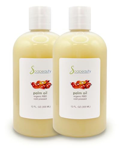 Image of Soapeauty Palm Oil RBD - 100% Pure & Natural Cold-Pressed for DIY Soap, Creams & Lotions - Rich in Vitamin E - 24 fl oz (2 x 12 fl oz)