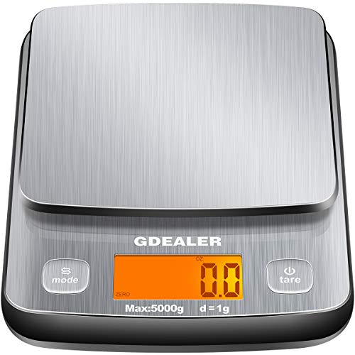 GDEALER K1912 Digital Kitchen Food Scale Small Scale Multifunction 5kg 0.1oz/1g Scale Gram