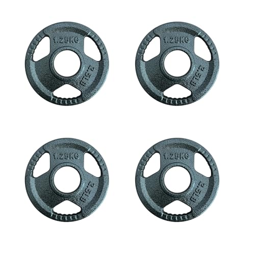 Chase Fitness 1.25kg Tri Grip Cast Iron 2" Olympic Weight Plate (1.25kg x 4)
