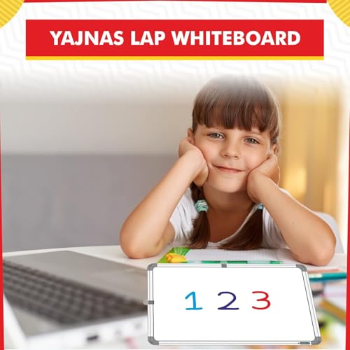 Image of Non-Magnetic 1X1.5 Feet Double Sided White Board & Chalkboard Both Side Writing Boards, One Side Whiteboard Marker & Back Side Chalkboard Surface - Pack of 1