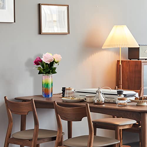 4 Pieces Plastic Vases Cylinders, Vase Filler Water Gel Beads Plant Vases, Decorative Centerpieces For Home Or Wedding, Non-Breakable Plastic, Clear (Size: 4" X 4" X 8") #TOP5