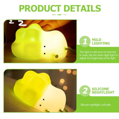 Lámpara de noche pequeña de silicona para dormitorio miniatura 4