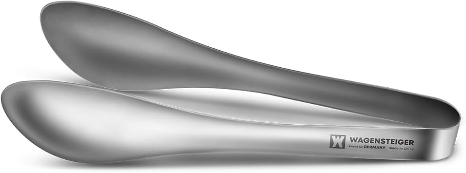 WAGENSTEIGER Stainless Steel Serving Tongs, Heavy Duty Kitchen Buffet Party Tongs, Serveware, Brushed Finish Design, Durable & Well Balanced Design 8.66 inch
