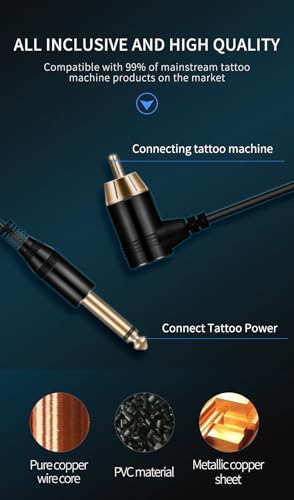 Cordon de connexion RCA tatouage pour machine à angle droit - 4