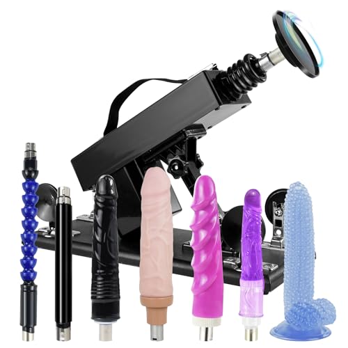 Sex Machine Thrusting Dildo Machine for Women and Men Automatic Sex Machines with Suction Cup Adapter and Dildo Attachments Adjustable Speed and Adjustable Adult Couple Sex Toy with 8 Attachments