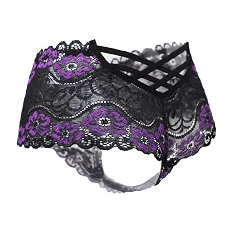 Sofishie Floral Lace Strappy Boyshorts Knickers Cover