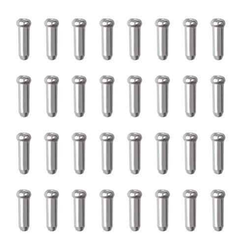 100 Pcs Embouts de Câble de Frein, 12 mm Embouts Câble Vélo en Alliage Embout Frein Velo pour Vélo de Montagne (Argent)