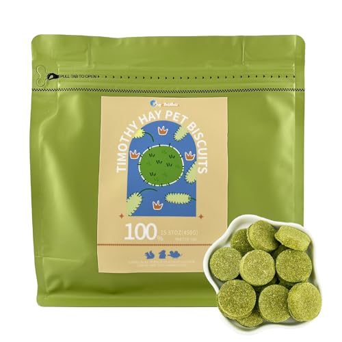 Timothy Grass Dental Chews Hard Round Hay Biscuits for Small Pets...