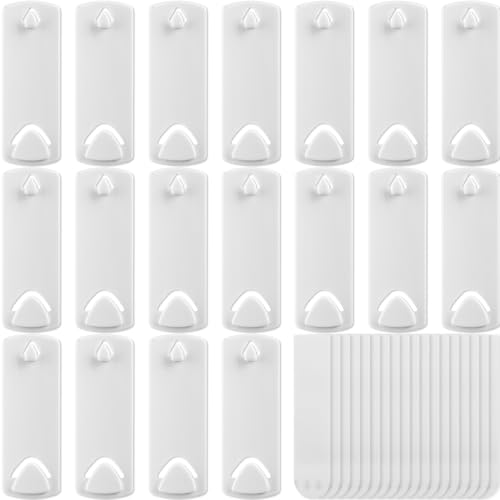 Image of 18Pcs Hooks Picture Hanging, Picture Hangers for Sawtooth /Wire Back Frames with Adhesive Backing, 18 Large Removable Adhesive Strips, No Nails Picture Hooks