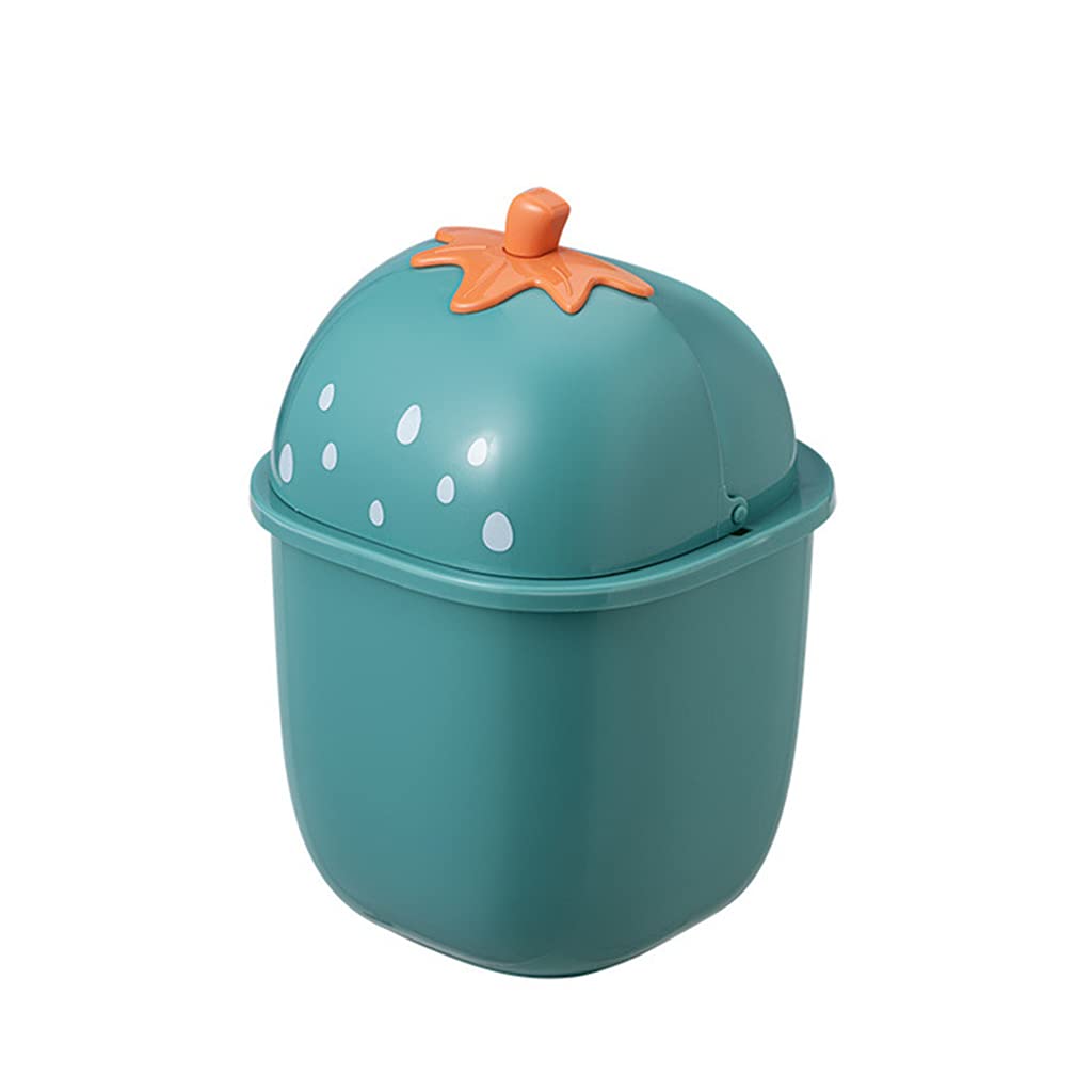 YOUNAFEN Lovely Wastebasket Trash Can Dispenser with Swing Lid for Bathroom Countertop Or Tabletop Garbage