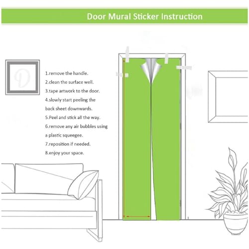 Art decoratif sticker de porte cheval 3D finition premium pour une ambiance de luxe - 7
