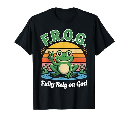 F.R.O.G. Fully Rely On God Peaceful Frog T-Shirt
