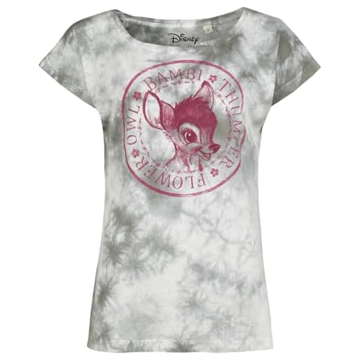 Bambi Batik Frauen T-Shirt weiß/grau L