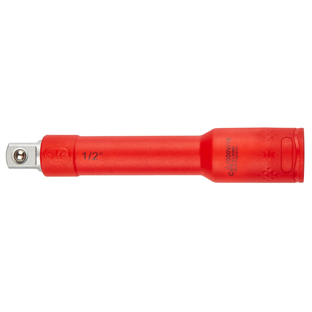 NEO TOOLS Zestaw Kluczy Nasadowych 1000V | Zestaw 8 Elementów,Stal CrV, Nasadki Sześciokątne 10-19 mm, Grzechotka, Przedłużka | Dla Elektryka, w Walizce