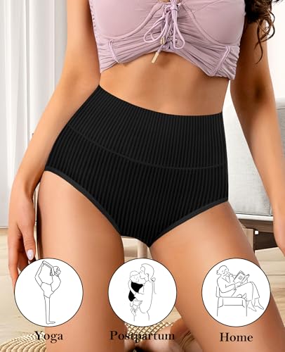 High Waisted Womens Underwear Cotton Tummy Control Postpartum Essentials Full Coverage Panties Soft Comfortable Briefs3