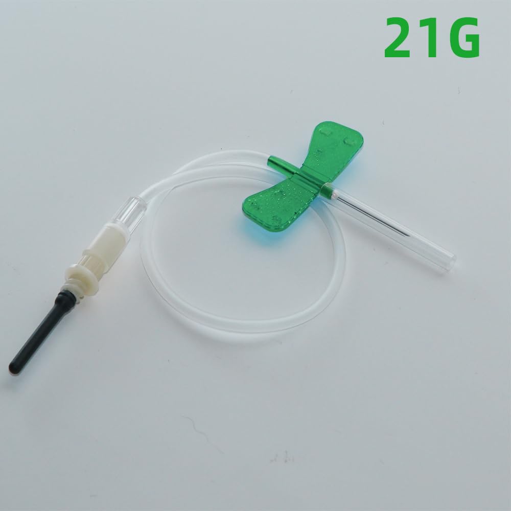 Blood Collection Needles, 21G Butterfly N. Sterile Individually Wrapped-50PCS