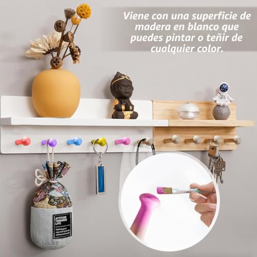 Miniatura 5 de 15 Ganchos, 15 Tubos De Expansión, Ganchos De Rosca, Ganchos En Espiral De Madera Con Clavos, Ganchos De Pared De Madera Para Colgar Plantas, Percheros De Madera