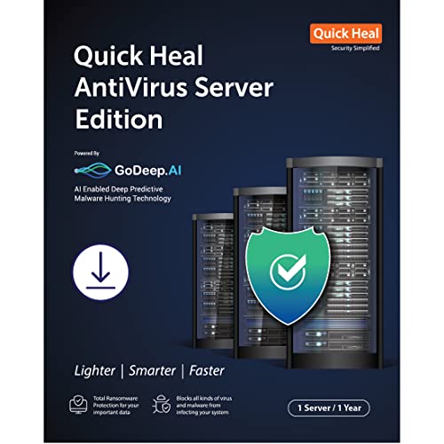 Image of Quick Heal Antivirus Server Version - 1 Server, 1 Year (Email Delivery in 1 Hour- No CD)