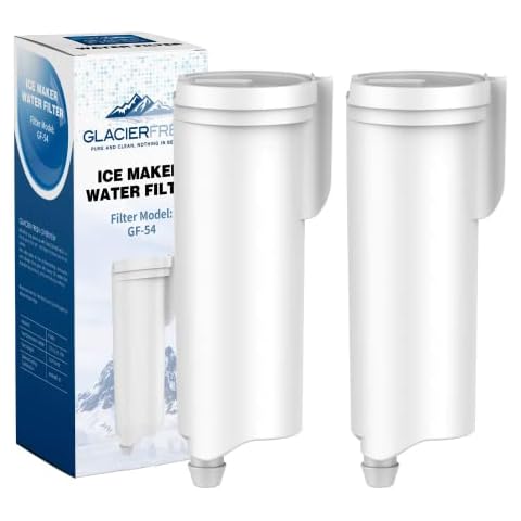GLACIER FRESH Replacement for P4INKFILTR Ice Maker Water Filter, Compatible with all GE- Opal Nugget Ice Maker Water Filter, 2 Pack Cover