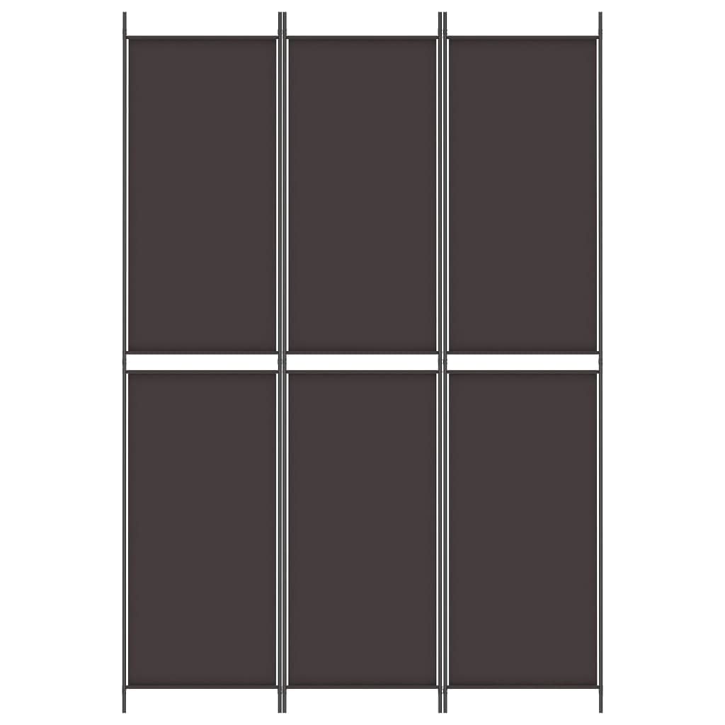 Home Outdoor Inne, 3-panelowa ścianka działowa, brązowa, 150 x 220 cm, tkanina