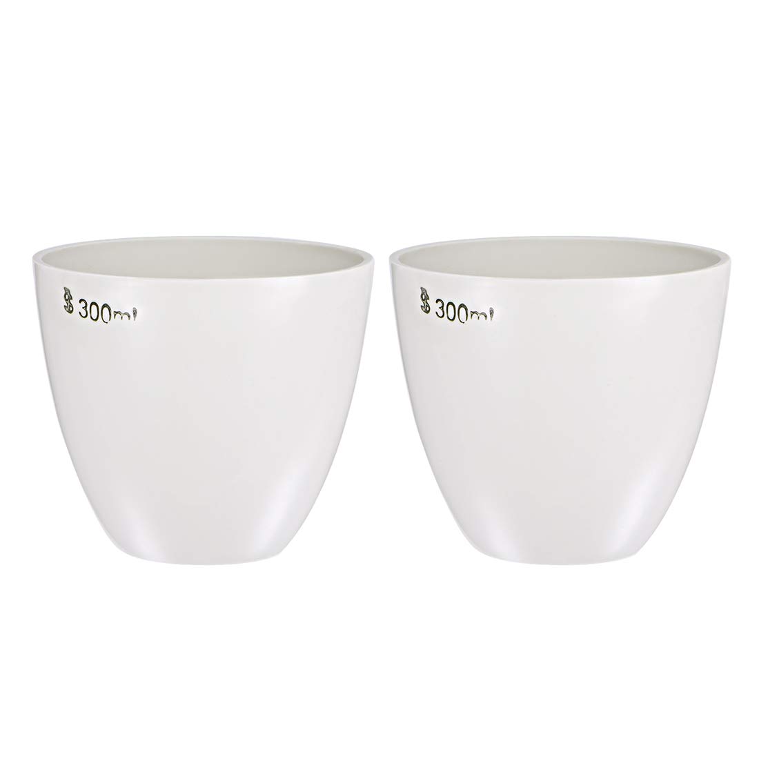sourcing map Porcelana Crisol Copa 300ml para Fundición Derritiendo Fundición Refinando 2Uds