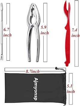 8Pack Seafood Tools Set Crab Crackers Nut Cracker Forks Opener Shellfish Lobster Leg Sheller Knife Kitchen Accessories