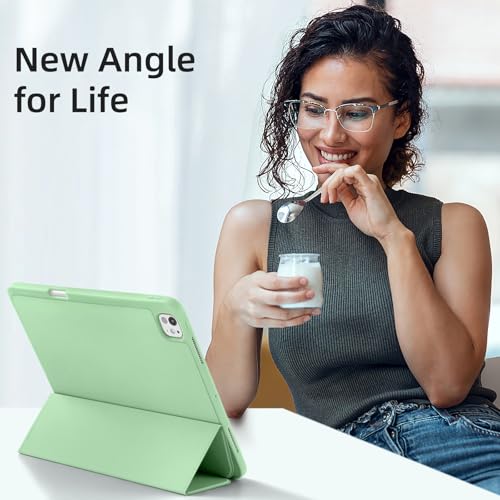 Akkerds Compatible with iPad Pro 13 Inch Case (M5/M4) 2025/2024, for iPad 13 Pro Case with Pencil Holder, Slim Trifold Stand Protective Cover with Soft TPU Back, Auto Wake/Sleep (Green) by Akkerds - Image 2