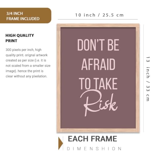 Image of kotart Motivational Quote | Poster with glass frames, wall frames for wall hanging, Home decor wall paintings for living room, bed room | Set of 6 Multicolo (10x13 inch, k)