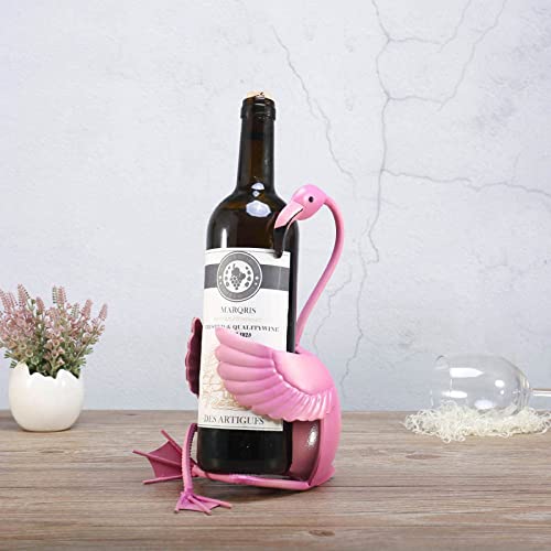 Too-Arts Flamingo Wine Holder Wine Shelf Metal Sculpture Home Crafts Decoration #TOP4