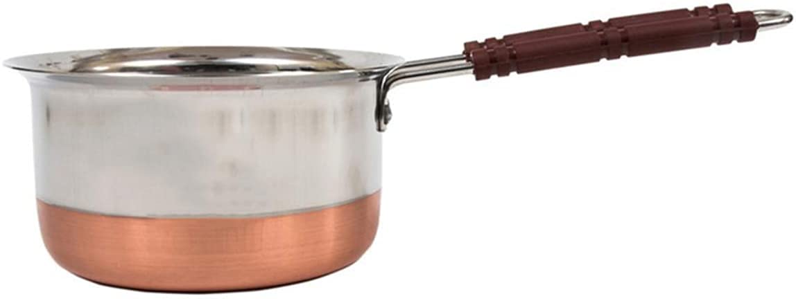 Belexy Stainless Steel Saucepan with Copper Bottom & Fix Handle (Big) - 14 Inch (1500 ML)