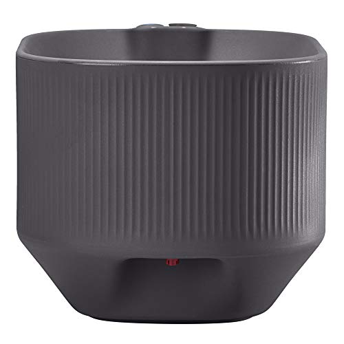 Crescent Garden Modular Trough Planter Box, Self-Watering Pot For Indoor And Outdoor Plants, Modern Planter 20"X14"X12" (Slate) #TOP2