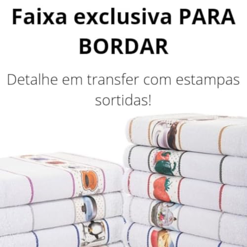 Pano de Copa Felpudo Atoalhado - Kit 10 Un - Branco