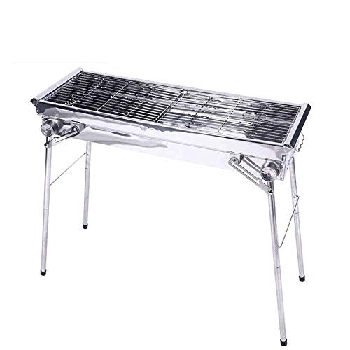 T-XYD Barbacoa Plegable Parrilla Estufa Camping 10-12 Personas Acero Inoxidable Carbón de leña portátil Barbacoa Al Aire Libre Cocina Jardín Fiesta de Picnic