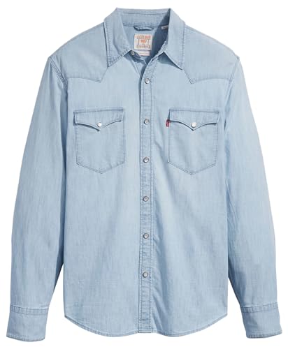 Levi's Barstow Western Standard Chemise Homme, Burnett Light Chambray, M