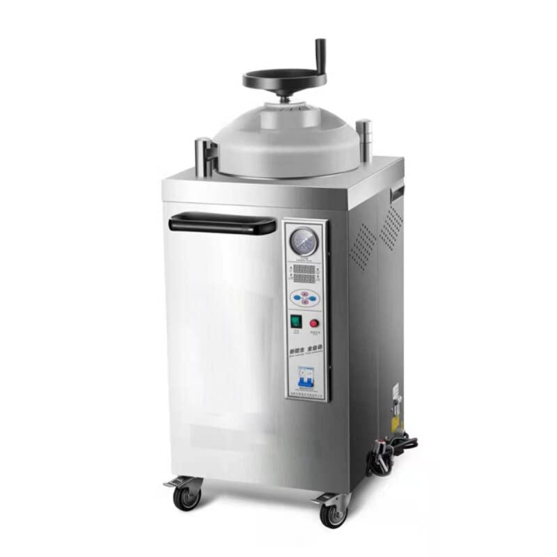 High Pressure Steam Sterilizer Sterilization Process Automatic Temperature and Time Vertical Sterilizer