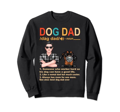 Doberman Pinscher Dog Dad Definition Funny Fathers Day Sudadera
