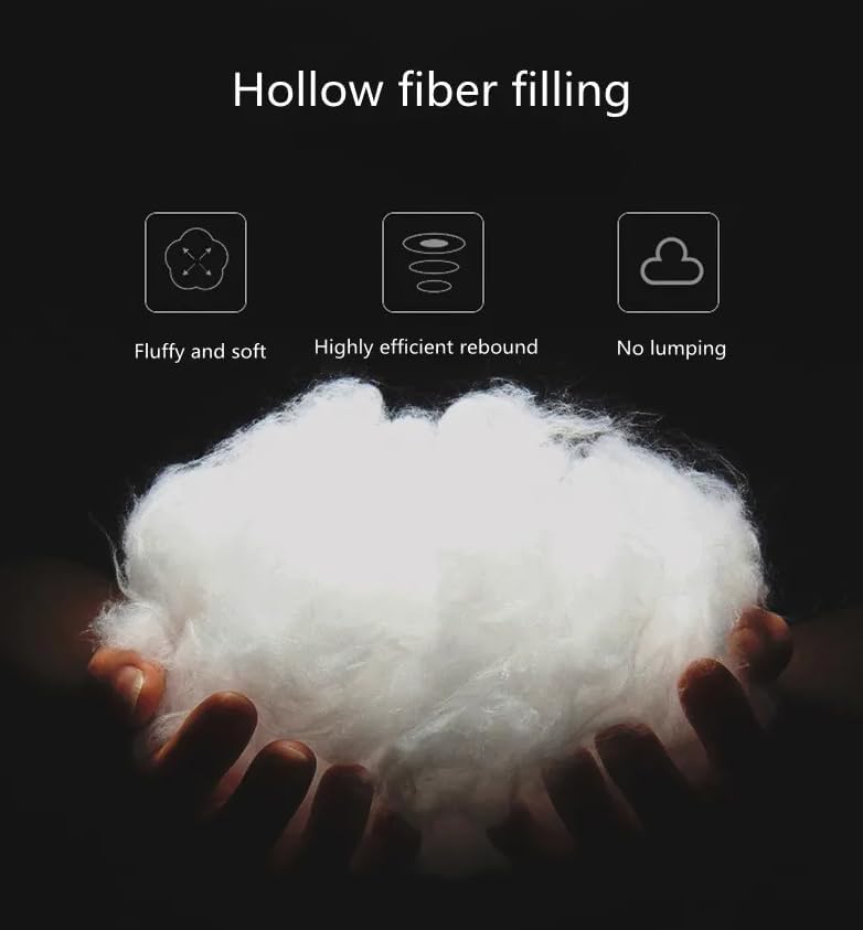 Orthopedic Cervical Neck Support Pillow Fiber Filled Quad Core Pillow Support Cervical Neck Back Pain Indentation Head and Neck Support Pillow for Neck Shoulders During Sleep