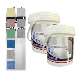 2pieces Epoxy Floor Paint, Self Levelling Epoxy Sand Floor Paint, High Gloss Marble Effect Epoxys Floors Coating, Quick Dry Waterproof Epoxys Colored Leveling, For Concrete Garage Floors, Warehouses