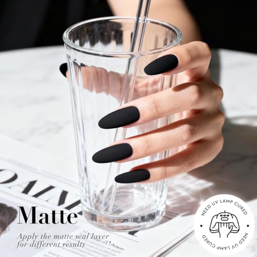 Image of AZUREBEAUTY Pure Black Gel Nail Polish 18ML | Classic Pure Black Pigment Opaque Soak Off UV /LED Gel Polish, High Gloss Solid for Nail Art, DIY Manicure & Salon Use