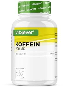 Vit4ever Koffein Tabletten 200mg - 500 Tabletten