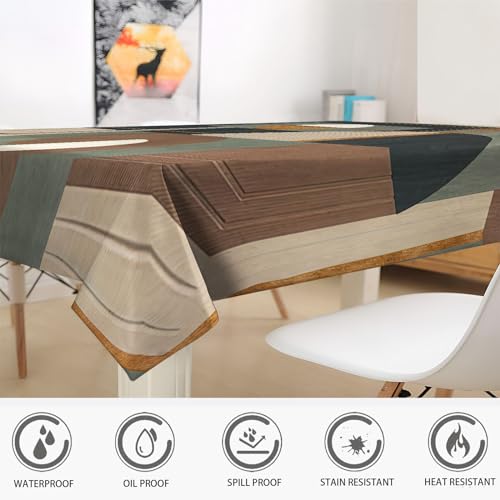 Nappe de table rectangulaire 140x140 cm lot de 2 design géométrie
